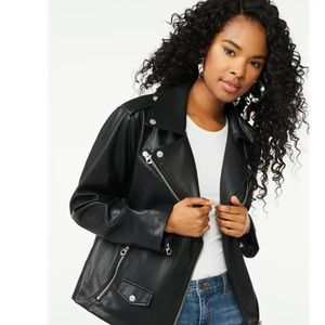 Scoop Women's Faux Leather Moto Jacket 😍🎁🖤